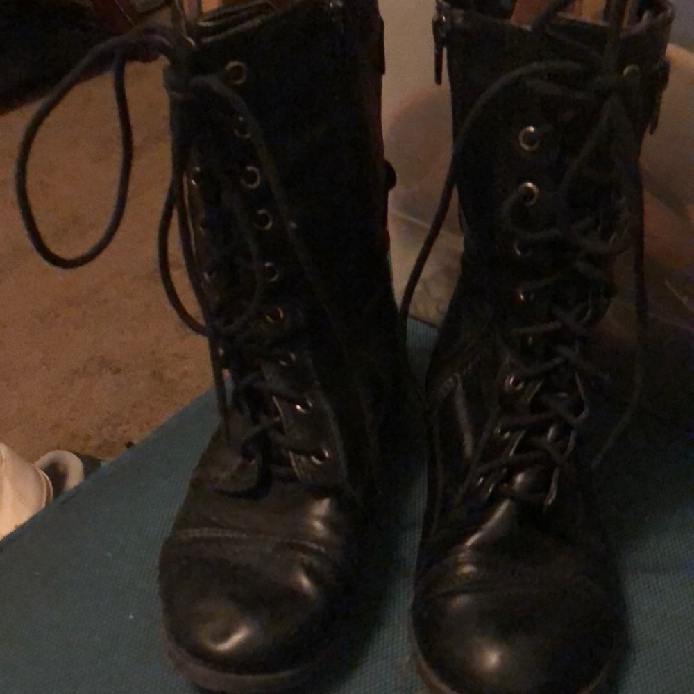 back combat boots